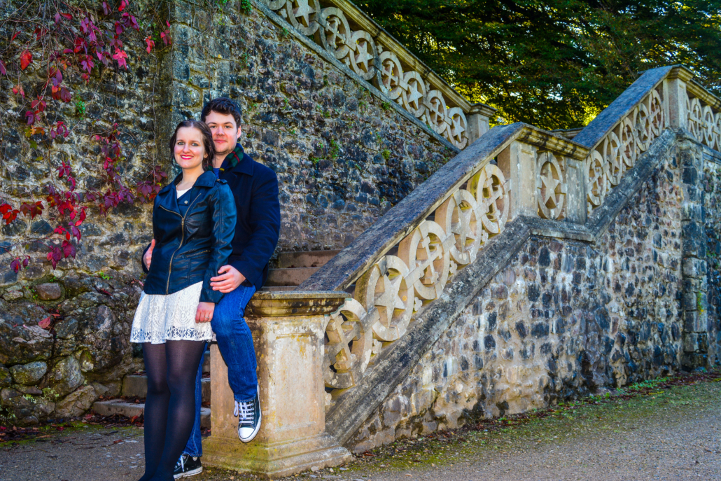 Couple on a Stone staircase